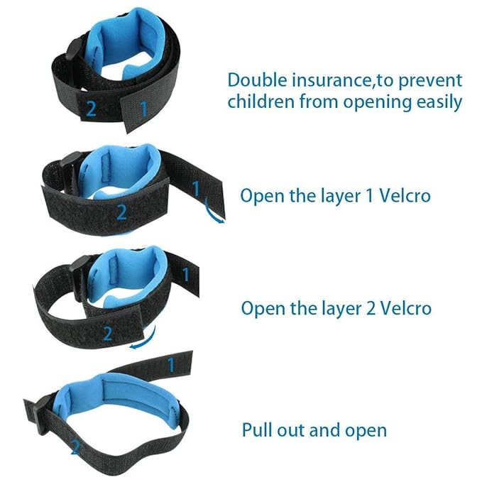 Anti Lost Wrist Link With Lock And Key For Baby Safety, Best Safety Harness/Band For Kids